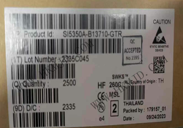 時鐘發(fā)生器 SI5350A-B13710-GTR 生成任意頻率的時鐘信號，覆蓋廣泛的應(yīng)用需求
