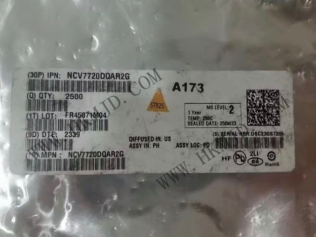 [出售] NCV7720DQAR2G（ON）十通道 Deca 半橋驅(qū)動器，SSOP-24